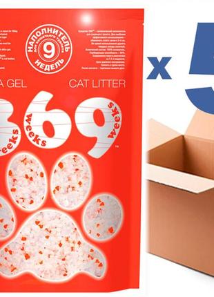 Наповнювач для котячого туалету силікагелевий 369 7.2lx5шт(36l)