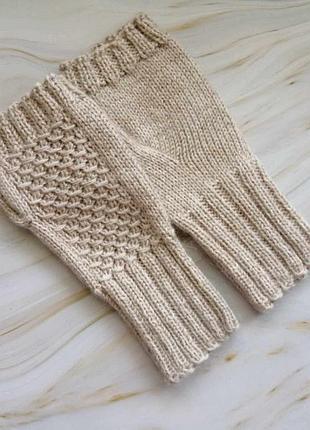 Жіночі мітенки ручної роботи, розмір 6-7