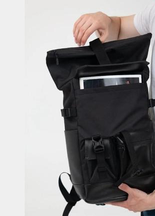 Рюкзак rolltop мужской женский для путешествий и ноутбука, ролтоп большой we-696 для города.4 фото