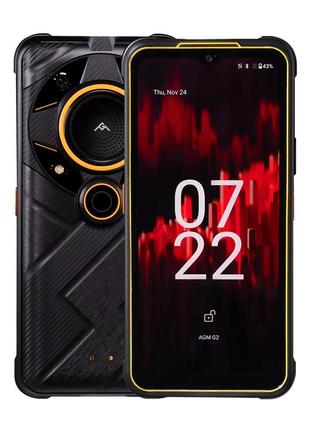 Смартфон agm g2 8/256gb black,108+2+20/32 мп, snapdragon qcm6490, 8 ядер, 2sim, 6.58" ips, 7000mah