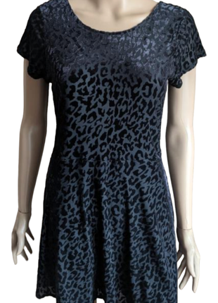 Бархатное платье леопардовый принт