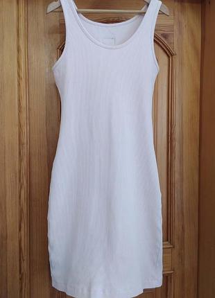 Сукня майка рожева, в рубчик