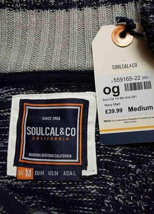Фірмовий чоловічий джемпер светр soulcal quarter button knit4 фото