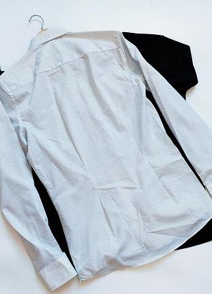 Новая мужская белая рубашка в горох от бренда next. сток