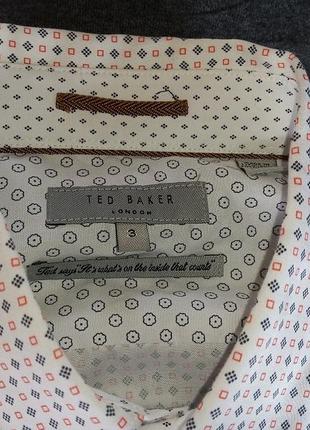 Рубашка хлопок пестрая ted baker винтажная 00-е 3