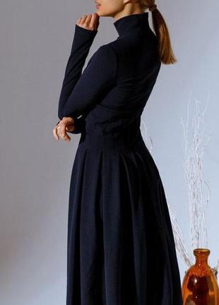 ❤ ефектна тепла трикотажна максі сукня 100% бавовна4 фото