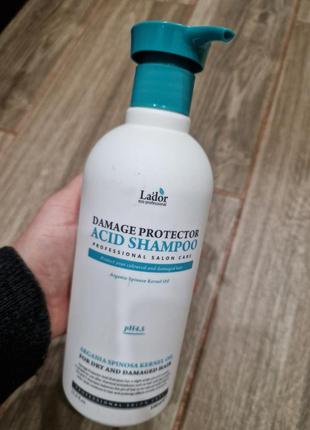 Шампунь la'dor demage protector acid shampoo professional salon care, ph 4,52 фото