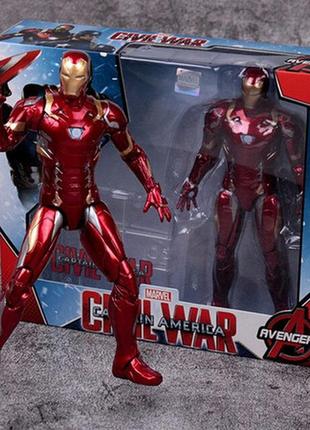 Фигурка железный человек, марк 46, мстители, civil war marvel. 17 см. на подставке. iron man