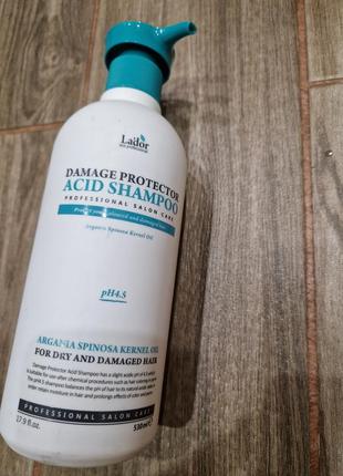 Шампунь la'dor demage protector acid shampoo professional salon care, ph 4,57 фото