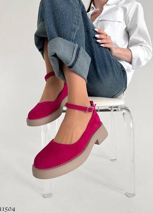 Стильные женские замшевые туфли, натуральная замша, 37-38-39-401 фото