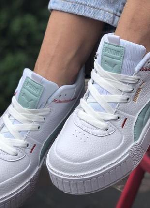 Р.36, 38  кроссовки puma cali sport mix (бело/мятные) ks 9889
