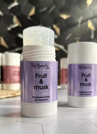 Сухий дезодорант з пробіотиком top beauty , fruit and musk