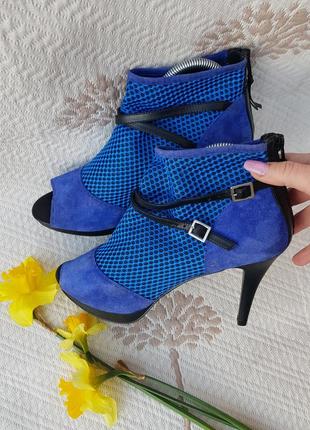 Неймовірні стильні ботильйони черевички літні з переферацією і відкритими пальчиками smh