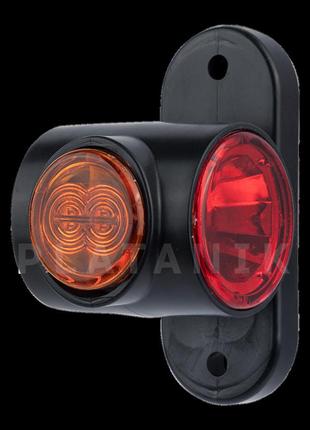 Габаритный фонарь прицепа рог трехцветный 8 см led 24v bad