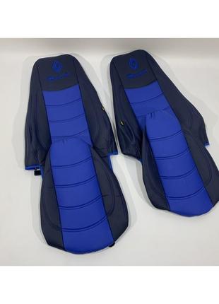 Набор чехлов на сиденья renault premium 460 dxi e5 синего цвета