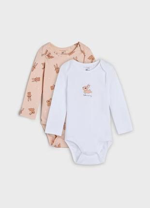 Набор боди 2 шт белый беж sin say