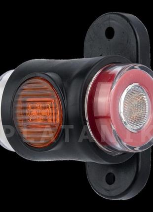 Габаритный фонарь прицепа рог трехцветный 8 см неоновый 24v bad