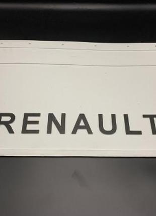 Брызговик на заднее двускатное колесо "renault" 640х360мм белый
