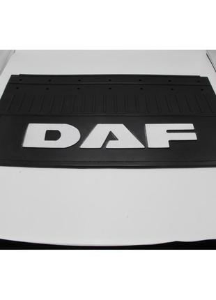 Брызговик на заднее двускатное колесо "daf" чёрный 650х360мм черный