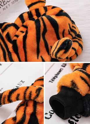 Костюм тигра для тварин (розмір l) resteq. тигровий костюм для собаки. костюм для кішки. флісовий костюм для тварин2 фото