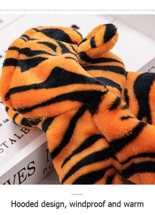 Костюм тигра для тварин (розмір l) resteq. тигровий костюм для собаки. костюм для кішки. флісовий костюм для тварин3 фото