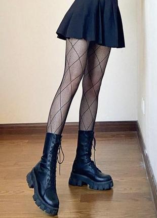 Колготи в сітку принт