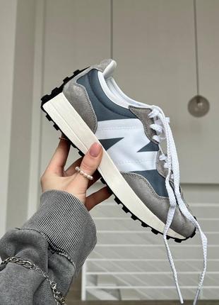 Кроссовки new balance 327 white grey premium