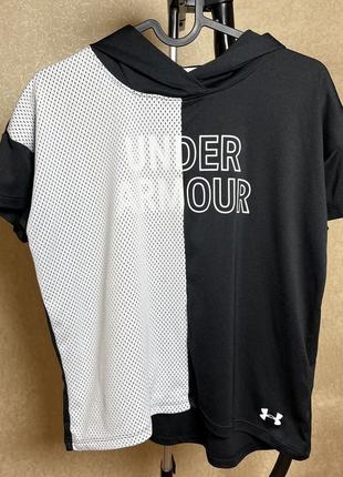 Футболка с капюшоном under armour stretch р.xs-s