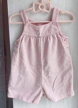 Ромпер замшевий 9/12 міс для дівчинки вельветові ромпер кольору пудри персиковий ромпер ty