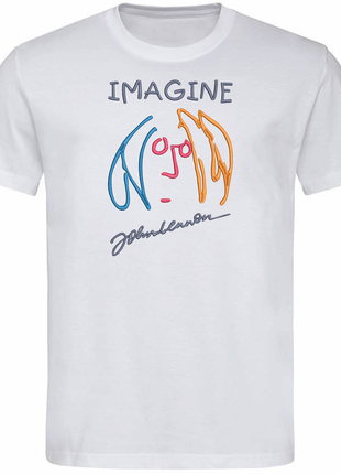 Футболка з вишивкою imagine john lennon (fm036)3 фото