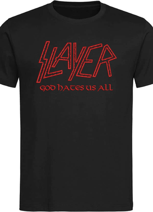 Футболка з вишивкою slayer god hates us all (fm025)