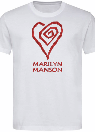 Футболка з вишивкою marilyn manson (fm024)3 фото