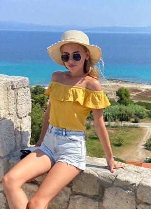 Блуза майка з рюшами