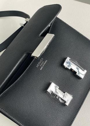 Сумка hermes constance 23 epsom calf black/silver7 фото