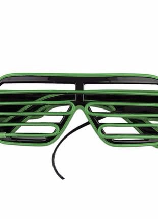 Світлодіодні led el окуляри resteq окуляри для вечірок, паті. зелені2 фото