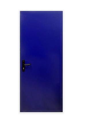 Дверь из металла для подъездов со стеклянными вставками и рамой