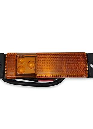 Габаритный фонарь на прицеп без кронштейна желтый  24v led