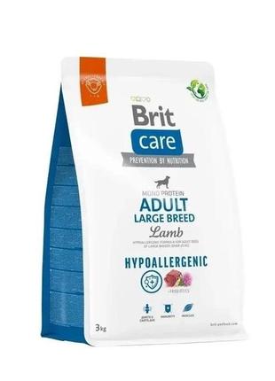 Сухой корм brit care hypoallergenic adult large breed lamb для взрослых собак крупных пород с ягненком 3кг