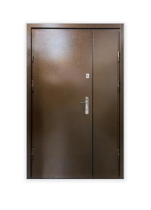 Надежная входная металлическая дверь в дом/ полуторные двери двухстворчатые двойные от производителя