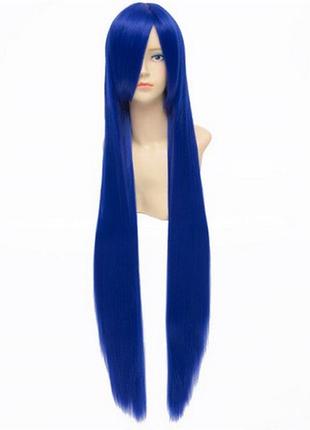 Длинные синие парики resteq - 100см, прямые волосы, косплей, аниме