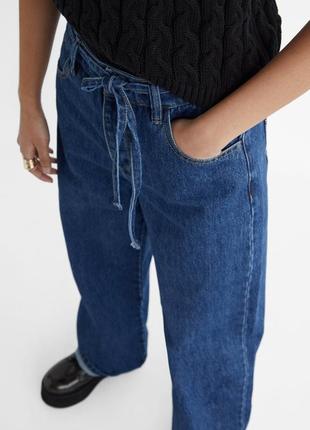 Широкие джинсы с поясом stradivarius 073542234 фото