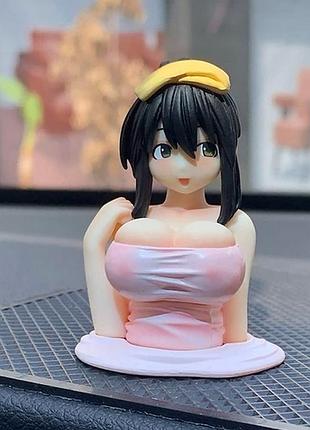 Іграшки на торпеду/ аніме фігурка/ дівчина аніме на торпеду авто/ антистрес в авто