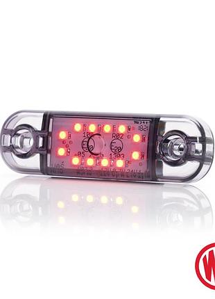 Ліхтар габаритний бічний led 12-24v dark червоний was