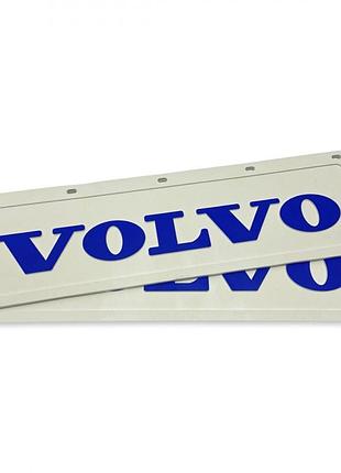 Брызговик на крыло с синей надписью "volvo" белый (600x180)