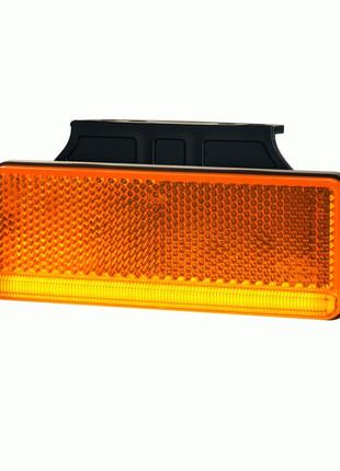 Габаритный фонарь 12-24v led тонкий желтый horpol