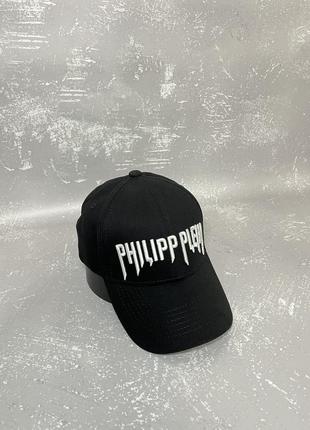 Черная кепка с вышивкой philipp plein2 фото