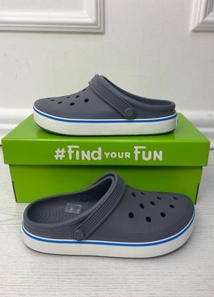 Crocs off court clog grey мужские кроксы сабо