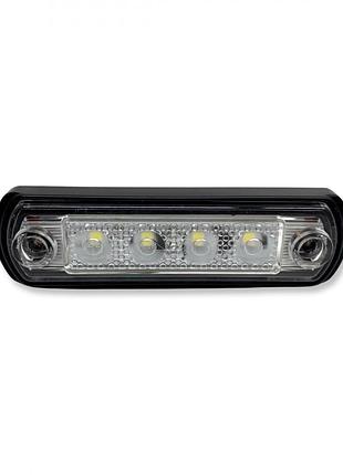Габаритный фонарь 12-24v led 4 белый для труб