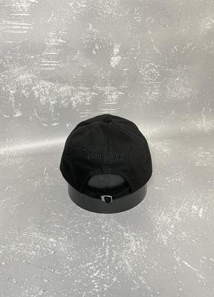 Черная кепка с вышивкой palm angels (палм)7 фото