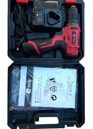 Шуруповерт акумуляторний edon ad-1201 кейс 1 акумулятор, зарядний